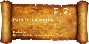 Peitli Hajnalka névjegykártya